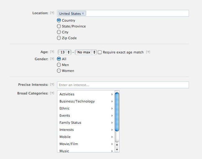 Facebook-Ad-Targeting-Options Facebook最重要的广告目标选项